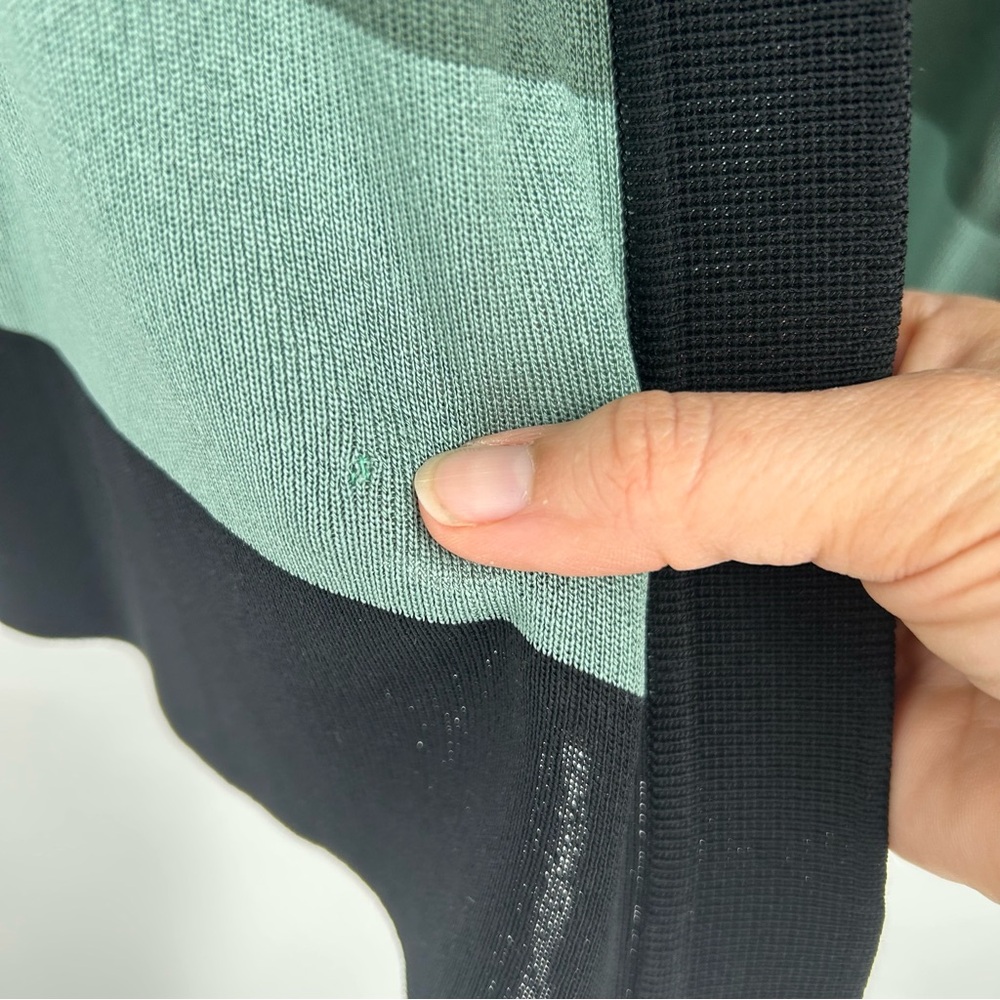 Exclusively Misook Green & Black Open Cardigan Business Casual Size Large - Picture 4 of 8